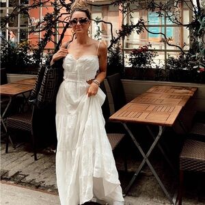 12th Tribe Paola Boho White Maxi Dress